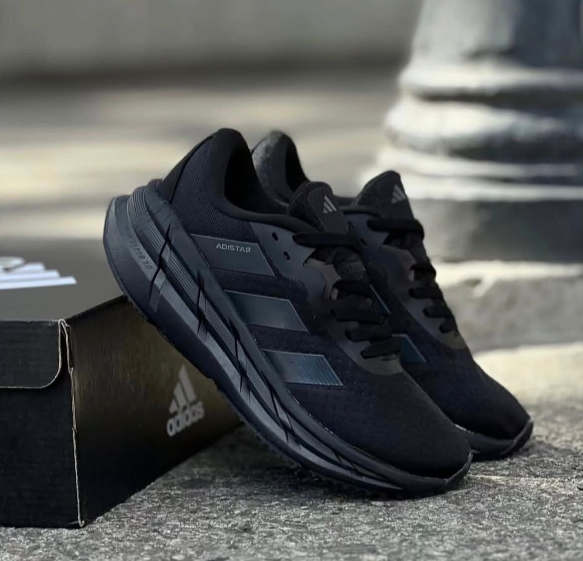 all-black Adidas Adistar 3